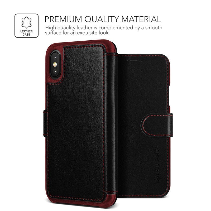 iPhone X / XS Layered Dandy Wallet Case Black By VRS Design