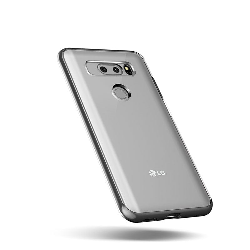LG V30 Crystal Bumper Steel Silver Case By VRS Design