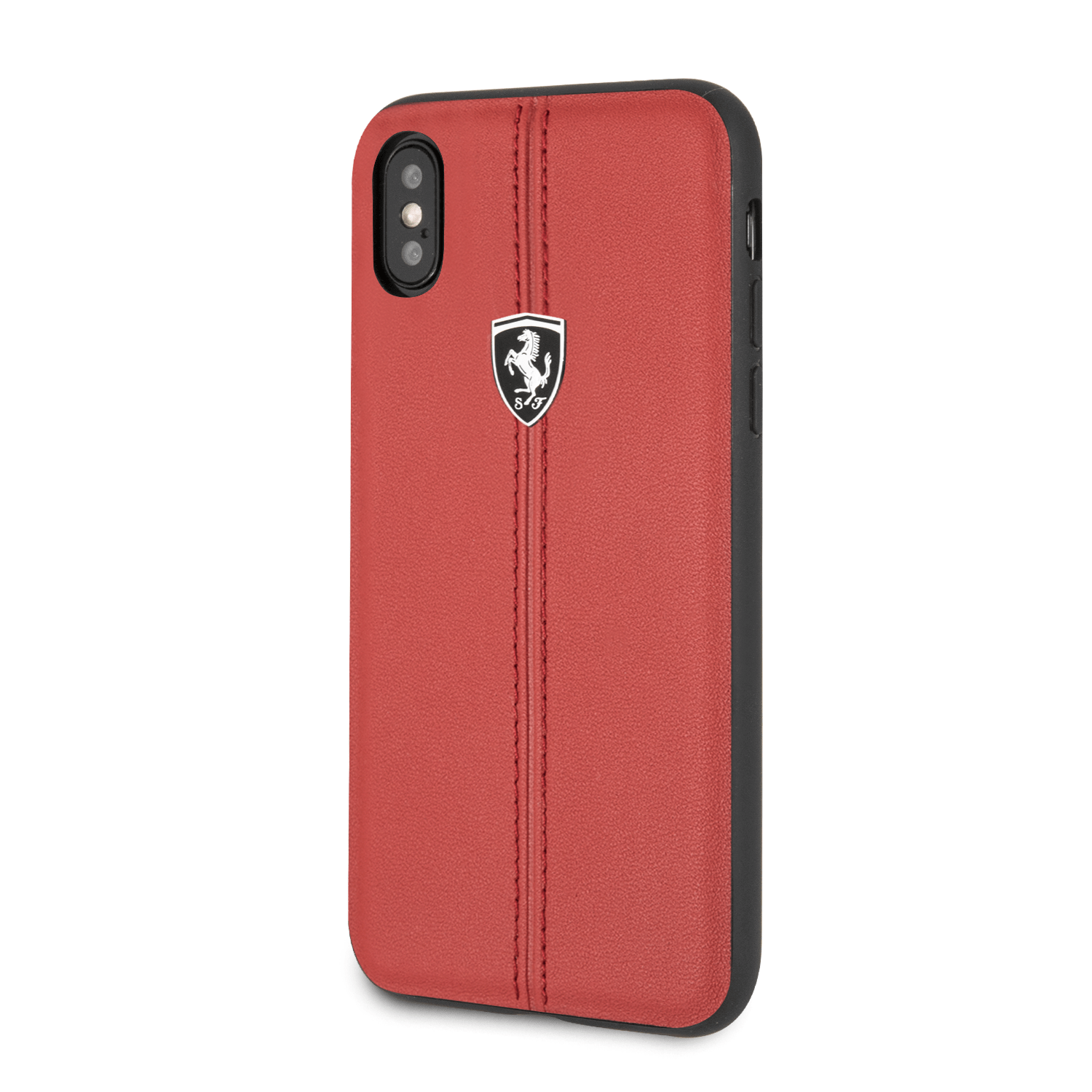 Official Ferrari Genuine Leather Heritage Red Case for iPhone X & iPhone XS