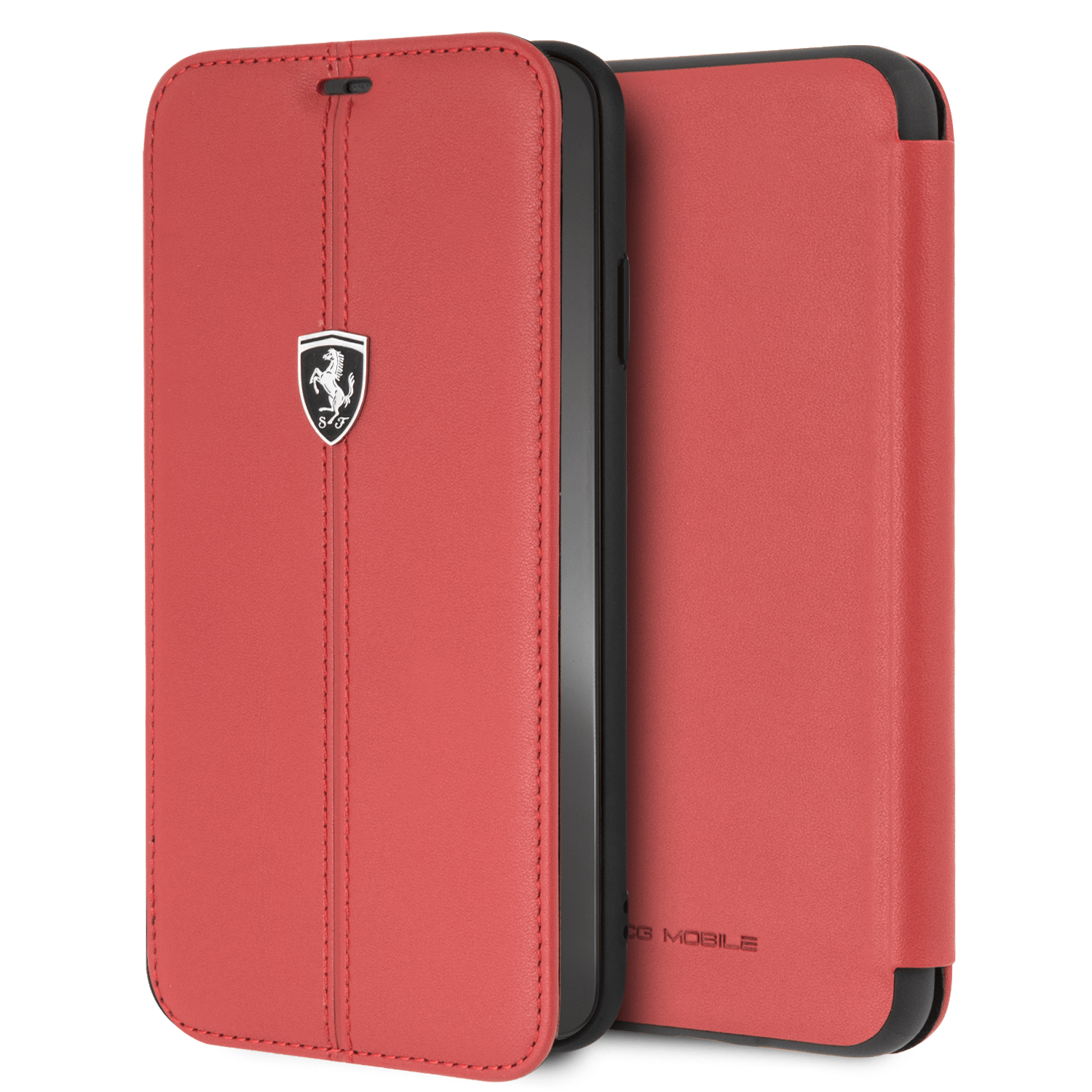Official Ferrari Genuine Leather Heritage RED Case for iPhone XS Max