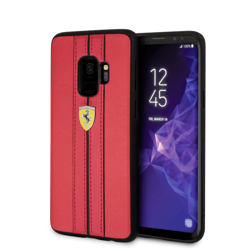 Official Ferrari PU leather Heritage RED Case for Samsung Galaxy S9