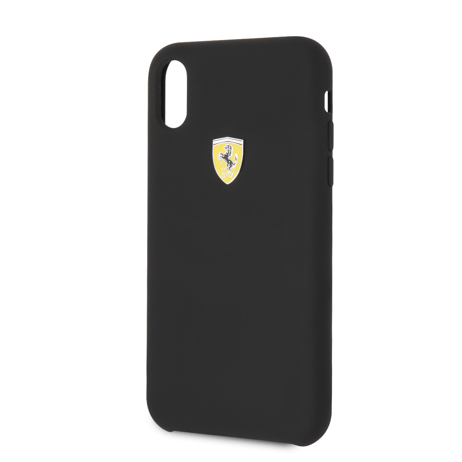 Official Ferrari Smooth Silicone Heritage Black Case For iPhone XR