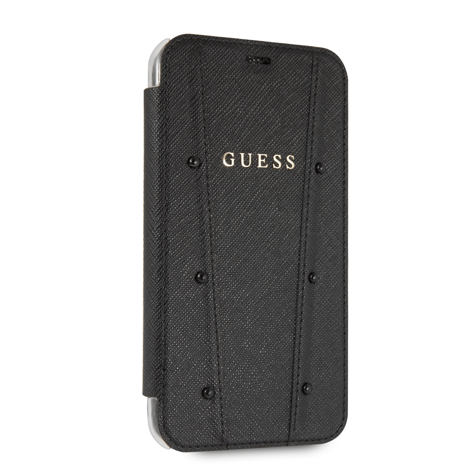 Official Guess Black Book Style Hard Phone Case for iPhone XR