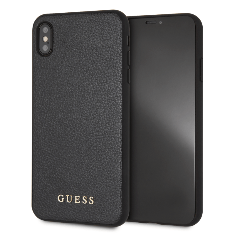 Official Guess Black PU Leather Phone Case for iPhone XS Max