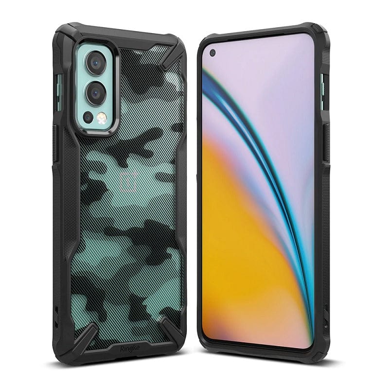 OnePlus Nord 2 Fusion-X Design Camo-Black Case By Ringke