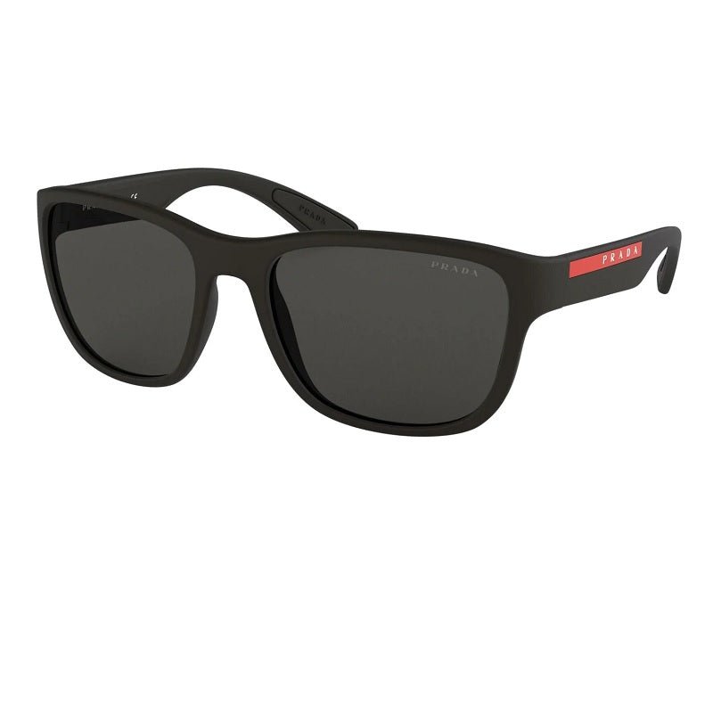 Prada Linea Rossa PS 01US ACTIVE DG05S0 Black Rubber Grey lens