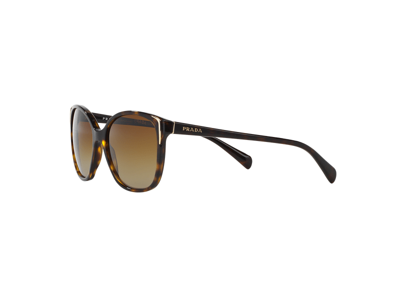 Prada Polarized Sunglasses PR 01OS 55 Brown & Tortoise