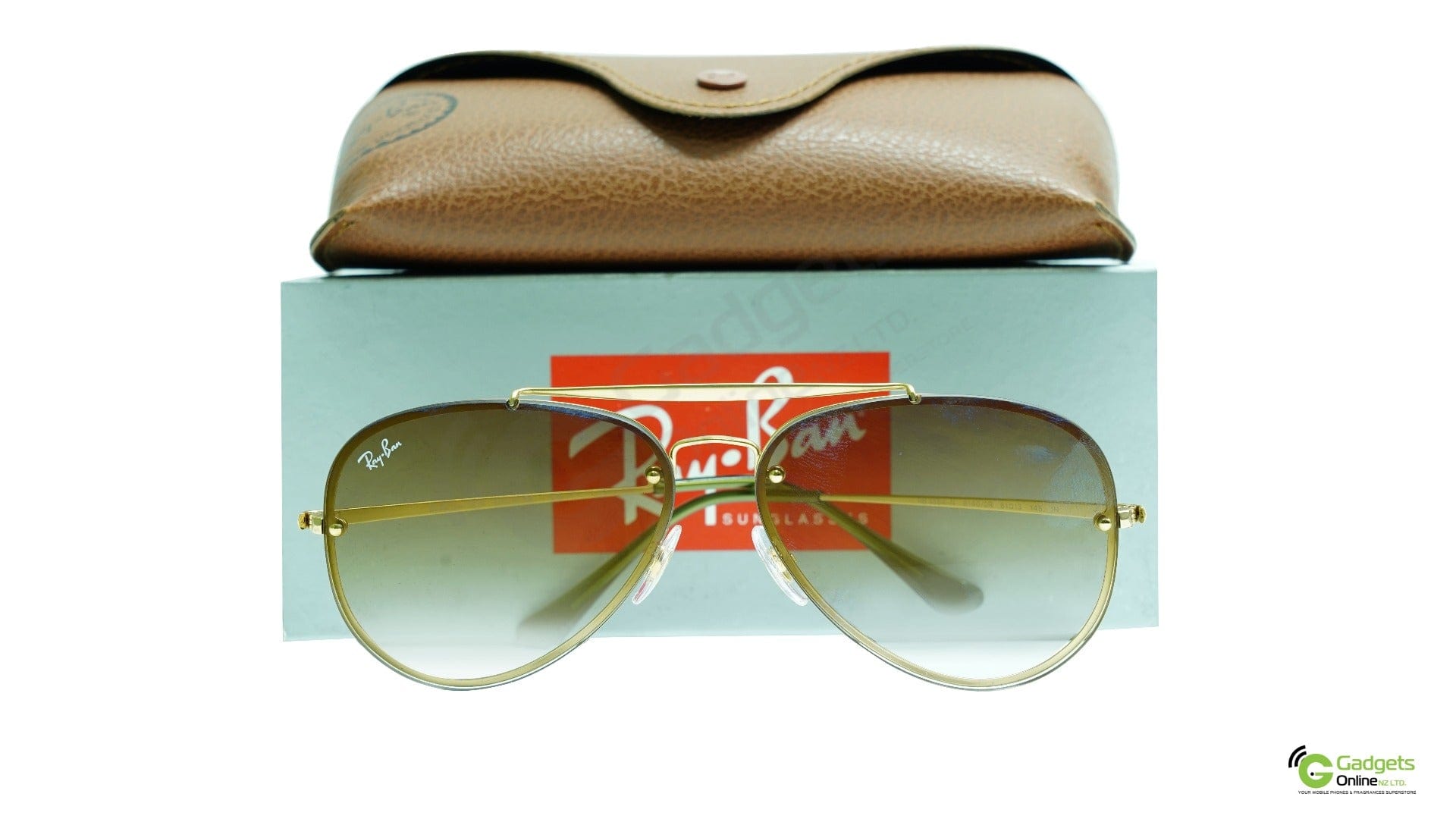 Ray-Ban Blaze Aviator RB3584N 91400R Gold - Green Grey Lenses (Steel)