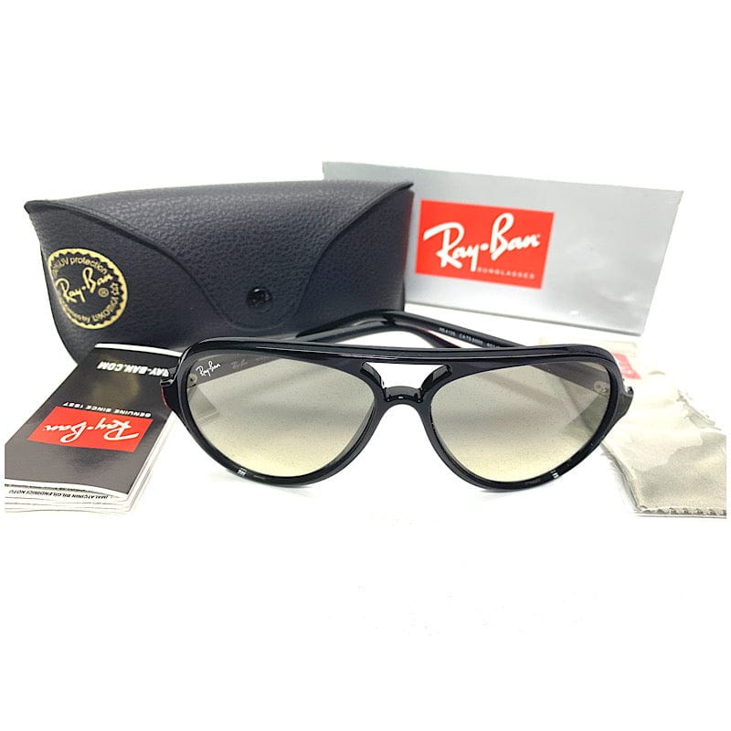 Ray-Ban Cats 5000 Classic RB4125 601/32 Black Nylon Light Grey Lenses