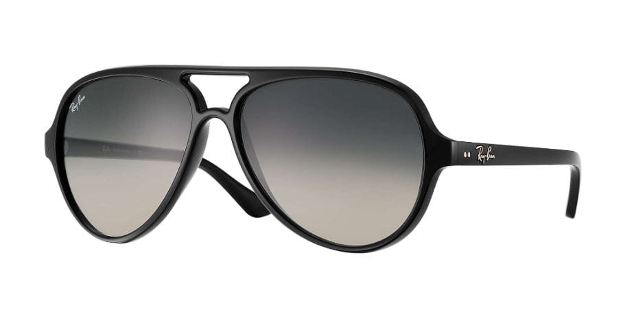 Ray-Ban Cats 5000 Classic RB4125 601/32 Black Nylon Light Grey Lenses