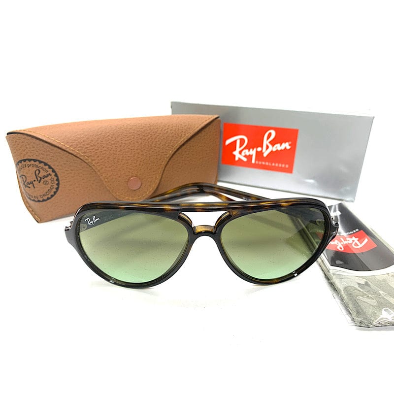 Ray-Ban Cats 5000 Classic RB4125 710/A6 Tortoise - Injected Green Lenses