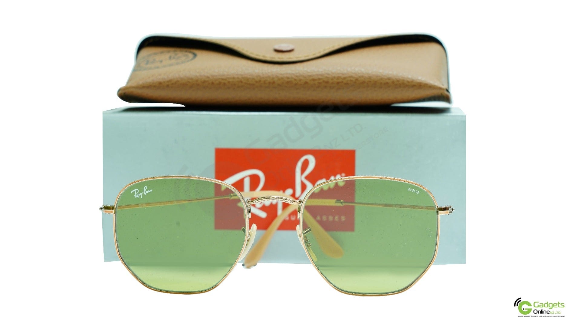 Ray-Ban Hexagonal Evolve RB3548N 91314C Copper - Green Lenses (Metal)