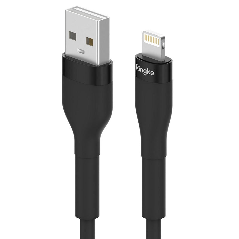 Ringke Fast Charging Pastel USB A to Lightning 1.2m Black Cable