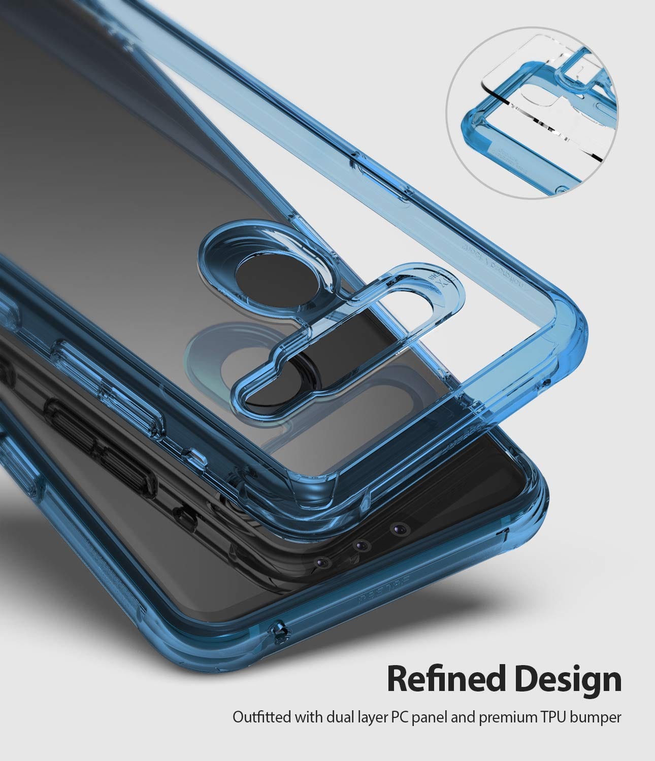 PC and TPU bumper protection case for LG G8 ThinQ Case