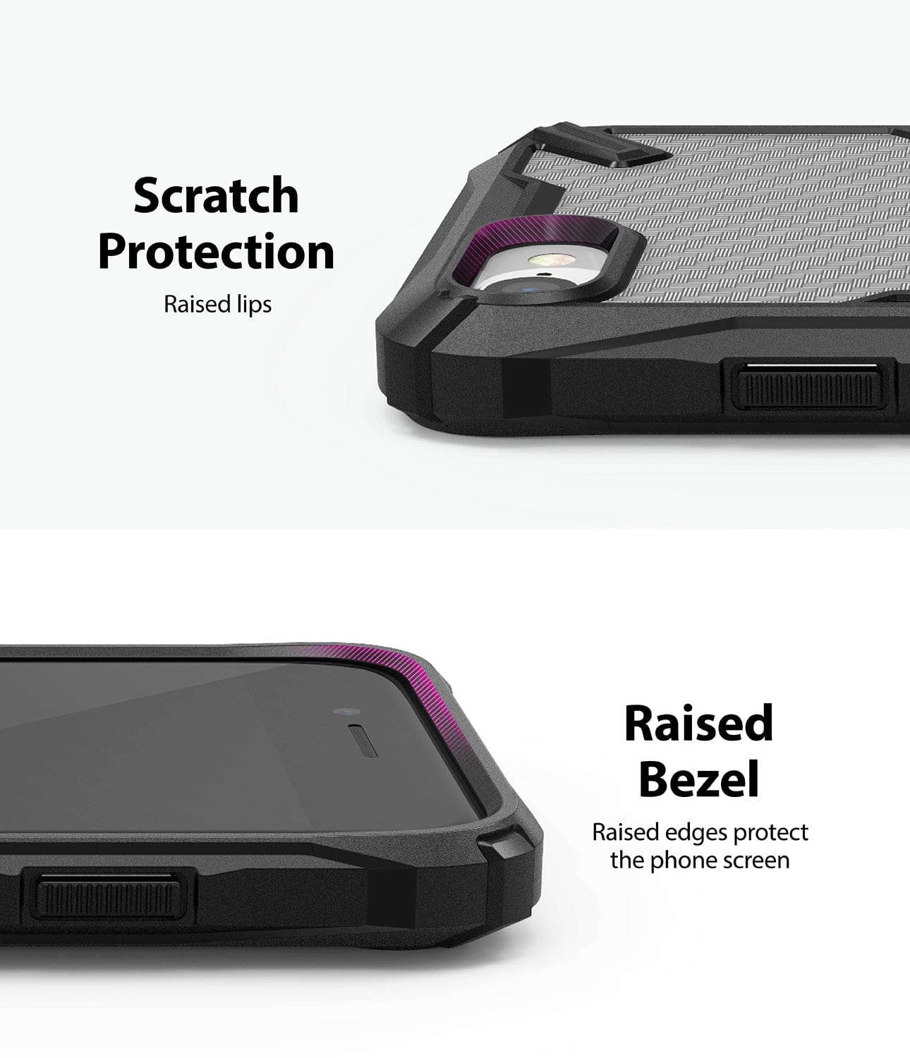 The durable PC clear cover and TPU bumper effectively safeguard the display and rounded sides of your device