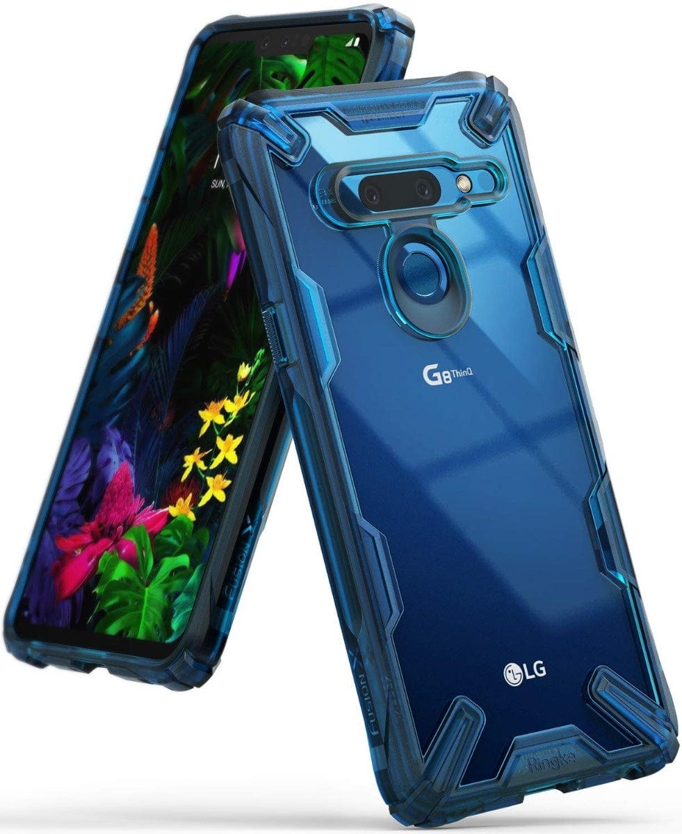 Ringke Fusion-X Designed for LG G8 ThinQ Case -Space Blue