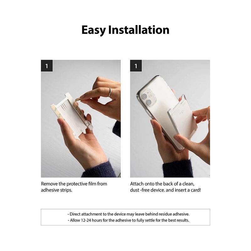 Ringke Slot Card Holder Clear Color for Samsung, iPhone, Pixel and More