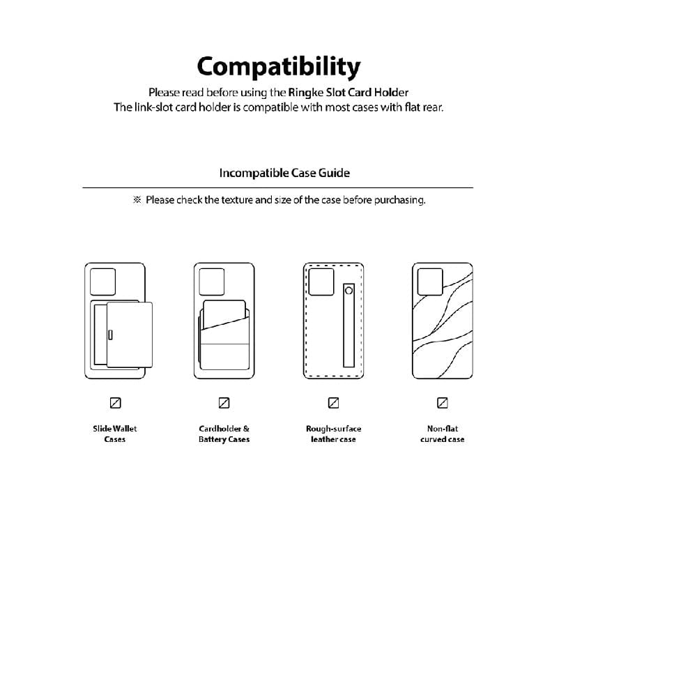 Ringke Slot Card Holder Clear Color for Samsung, iPhone, Pixel and More