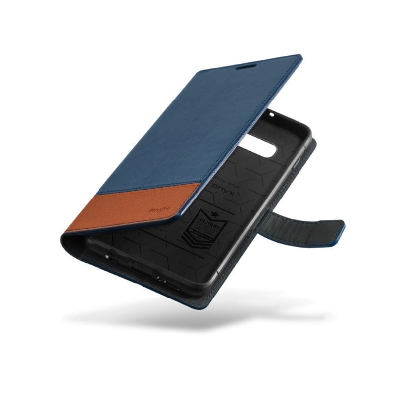 Ringke Wallet Leather Case For Samsung Galaxy S10e - Navy/Brown