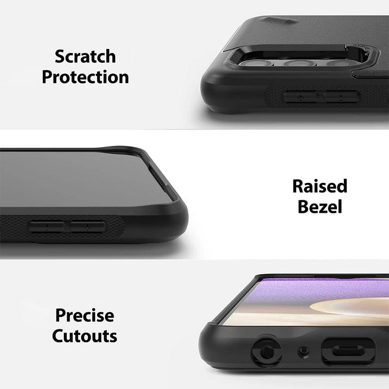 Scratch Protection, raised bezel and precise cutouts for samsung a32 case