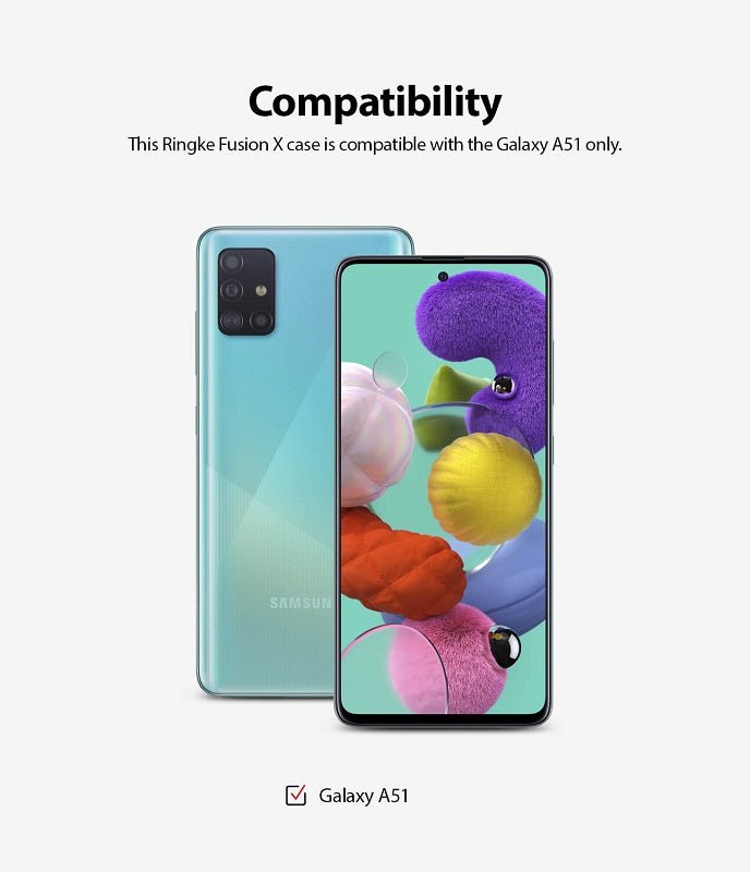 Compatible with Ringke FusionX case for Galaxy A51