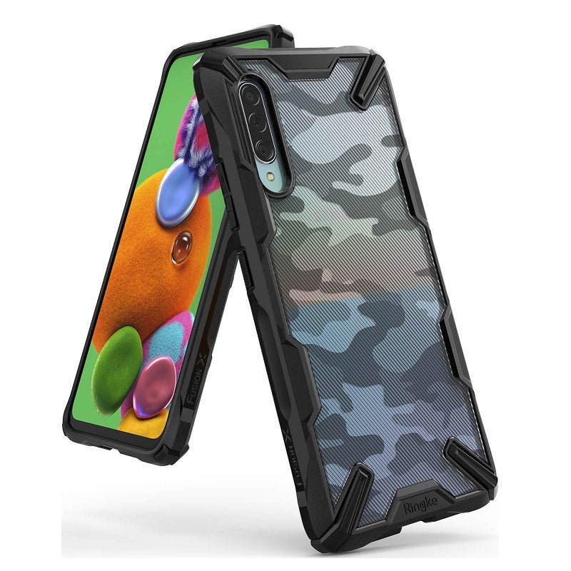 Samsung Galaxy A90 5G Fusion X Design Camo Black Case By Ringke