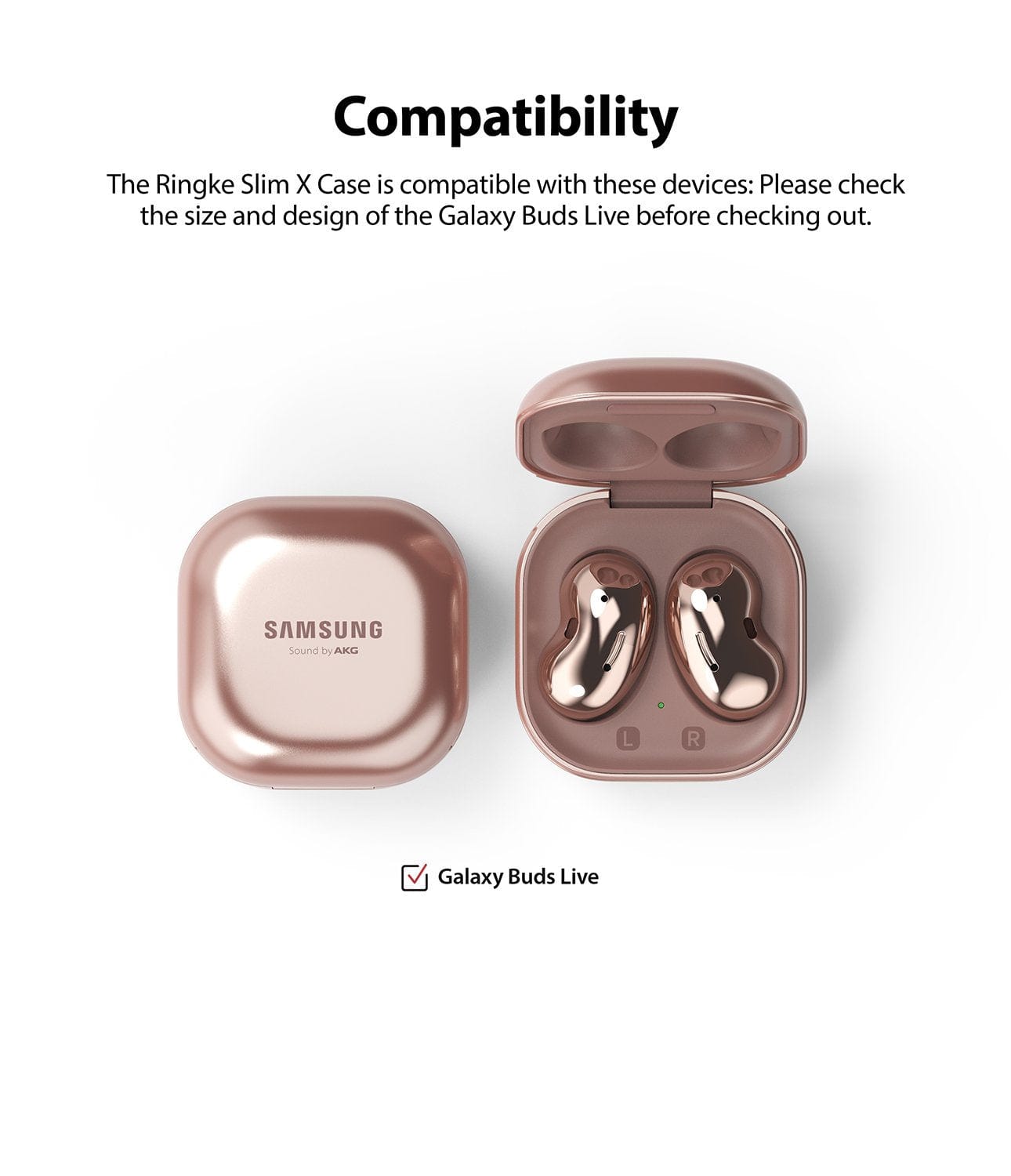 Samsung Galaxy Buds Live / Buds Pro / Buds2 / Buds2 Pro Clear Case Slim-X