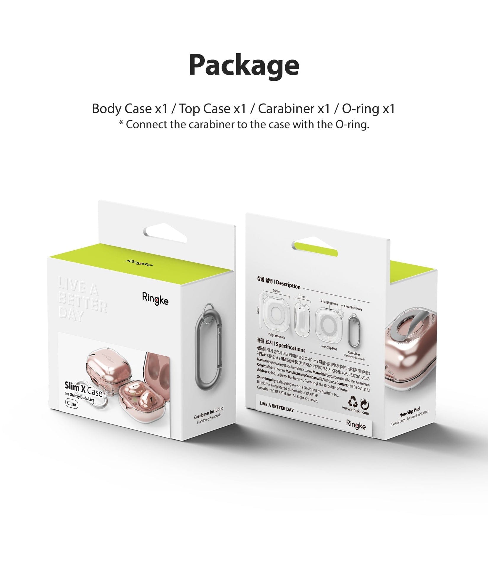 Samsung Galaxy Buds Live / Buds Pro / Buds2 / Buds2 Pro Clear Case Slim-X