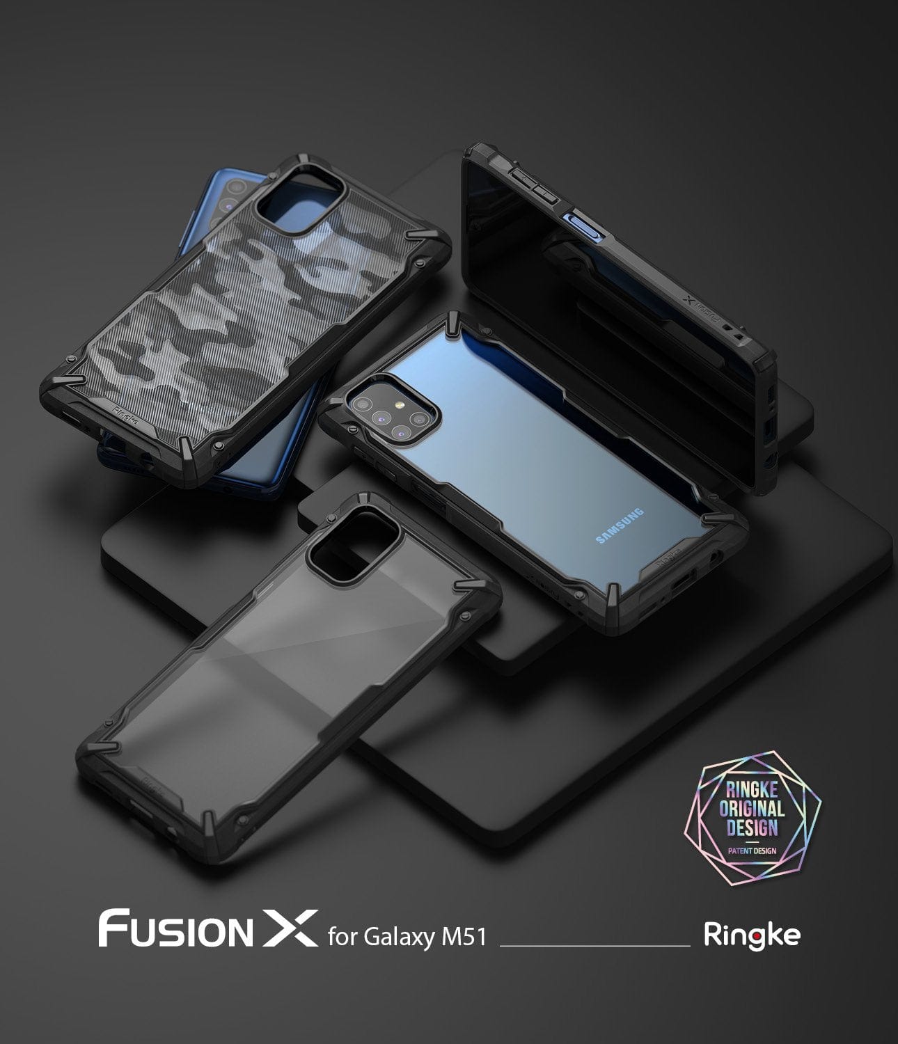 Samsung Galaxy M51 Black Case Ringke Fusion-X