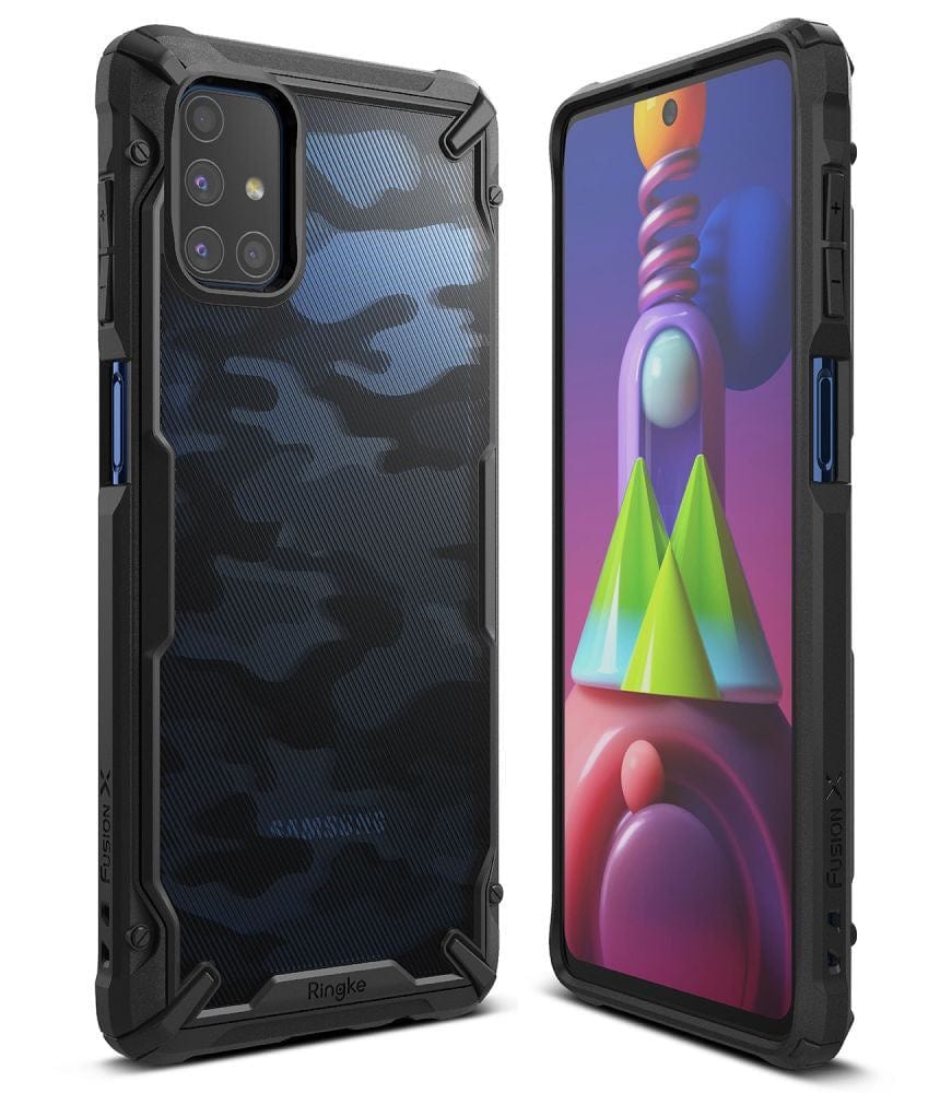 Samsung Galaxy M51 Camo-Black Case Ringke Fusion-X