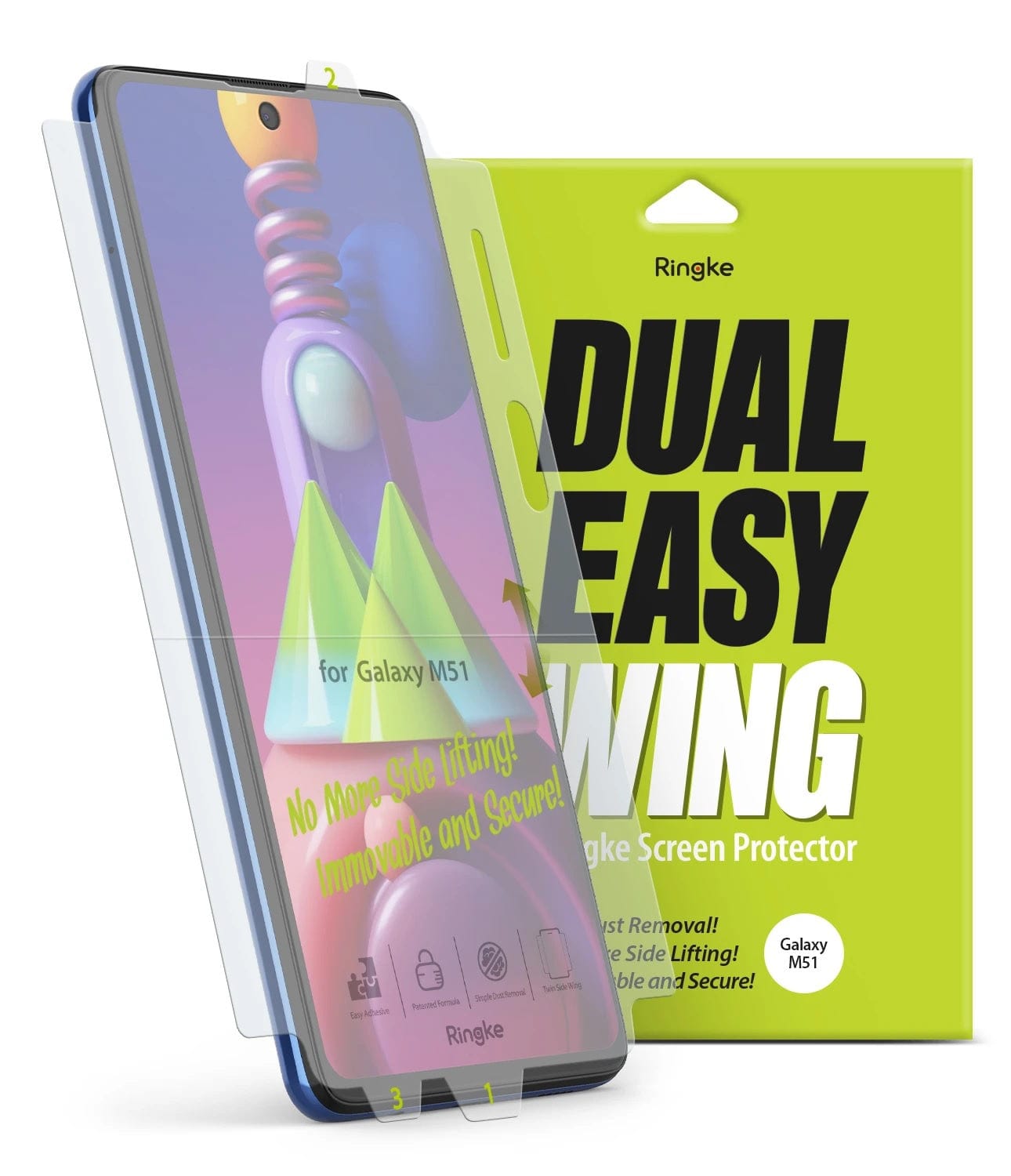 Samsung Galaxy M51 Screen Protector Dual Easy Film