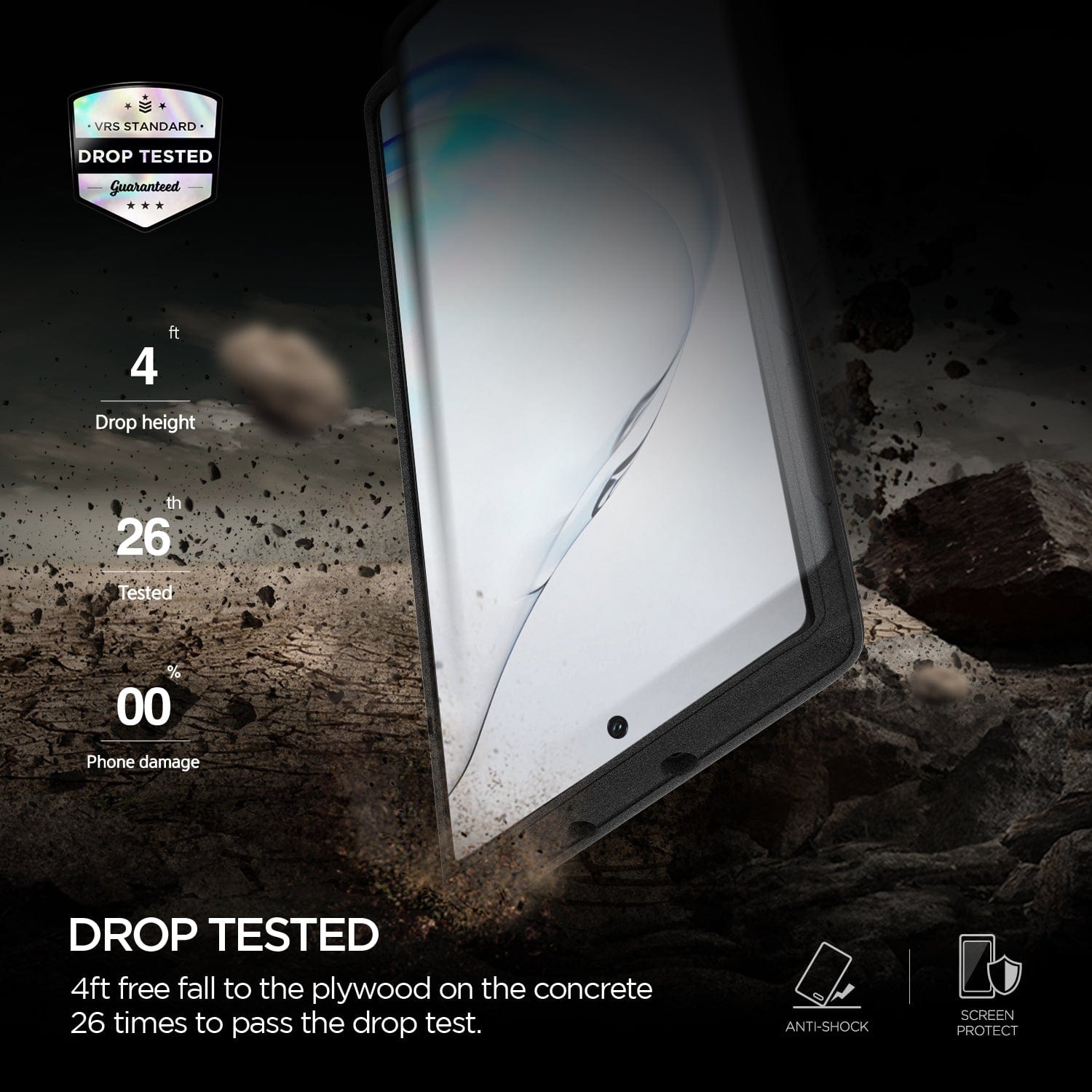 Samsung Galaxy Note 10 Damda High Pro Shield Sand Stone Case by VRS Design