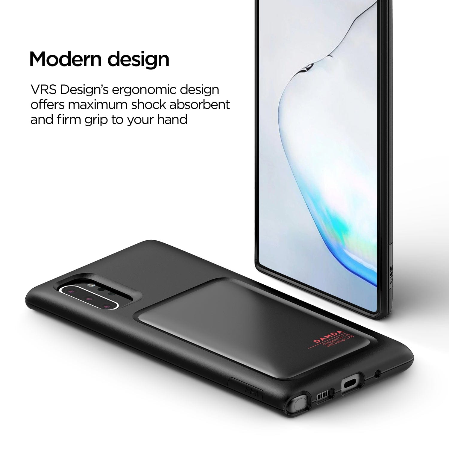 VRS Design's ergonomic case provides maximum shock absorption and a firm grip, ensuring comfortable and secure handling of your device.