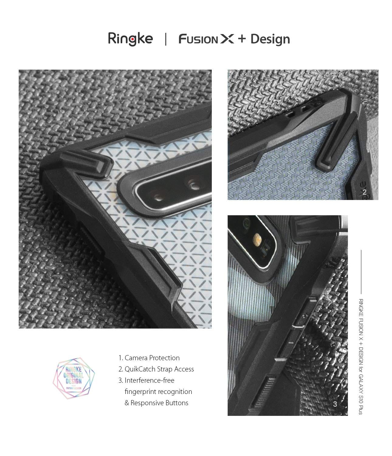Ringke FusionX Design: Provides Camera Protection, Interference-Free Fingerprint Recognition, and Quick-Responsive Buttons