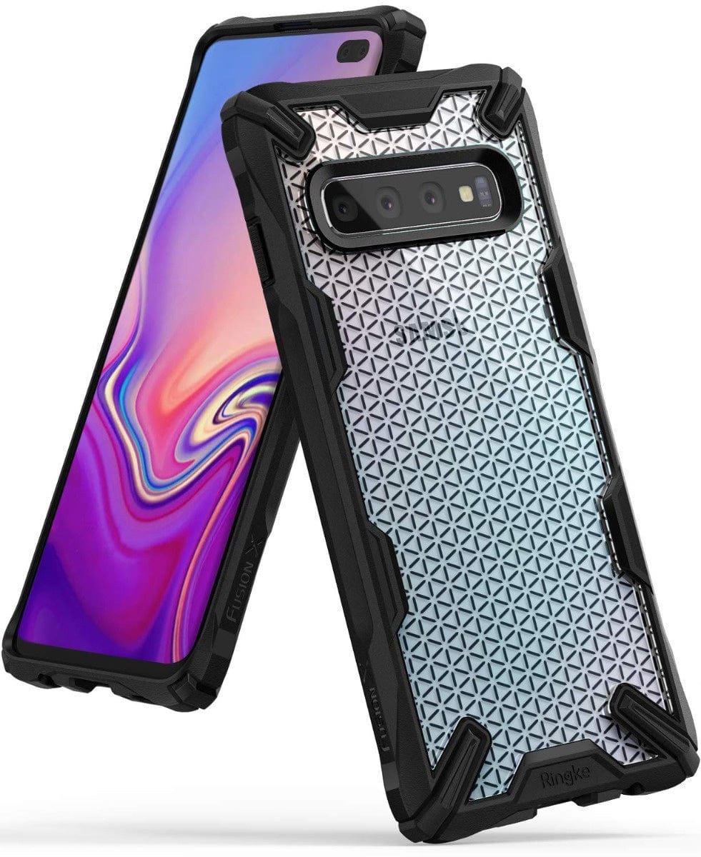 Samsung Galaxy S10 Fusion-X Design Hexagon Black Case By Ringke