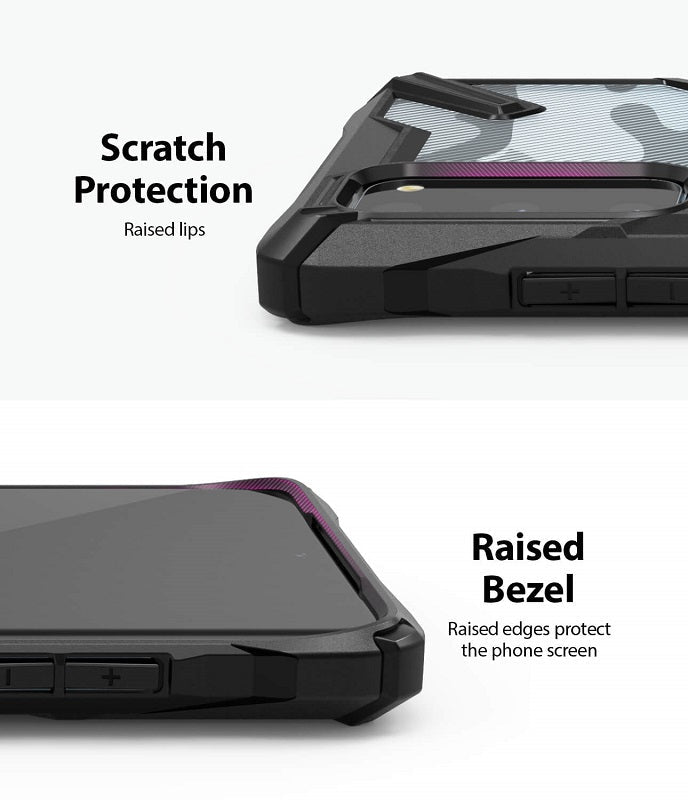 Samsung Galaxy S20 Fusion X Design Camo Black Case By Ringke