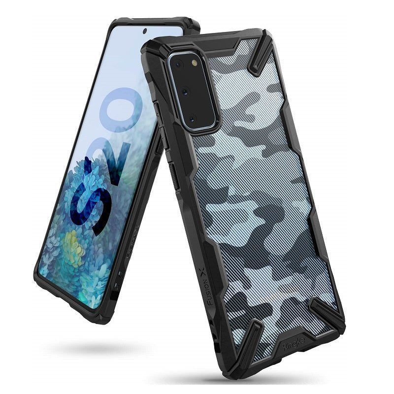 Samsung Galaxy S20 Fusion X Design Camo Black Case By Ringke