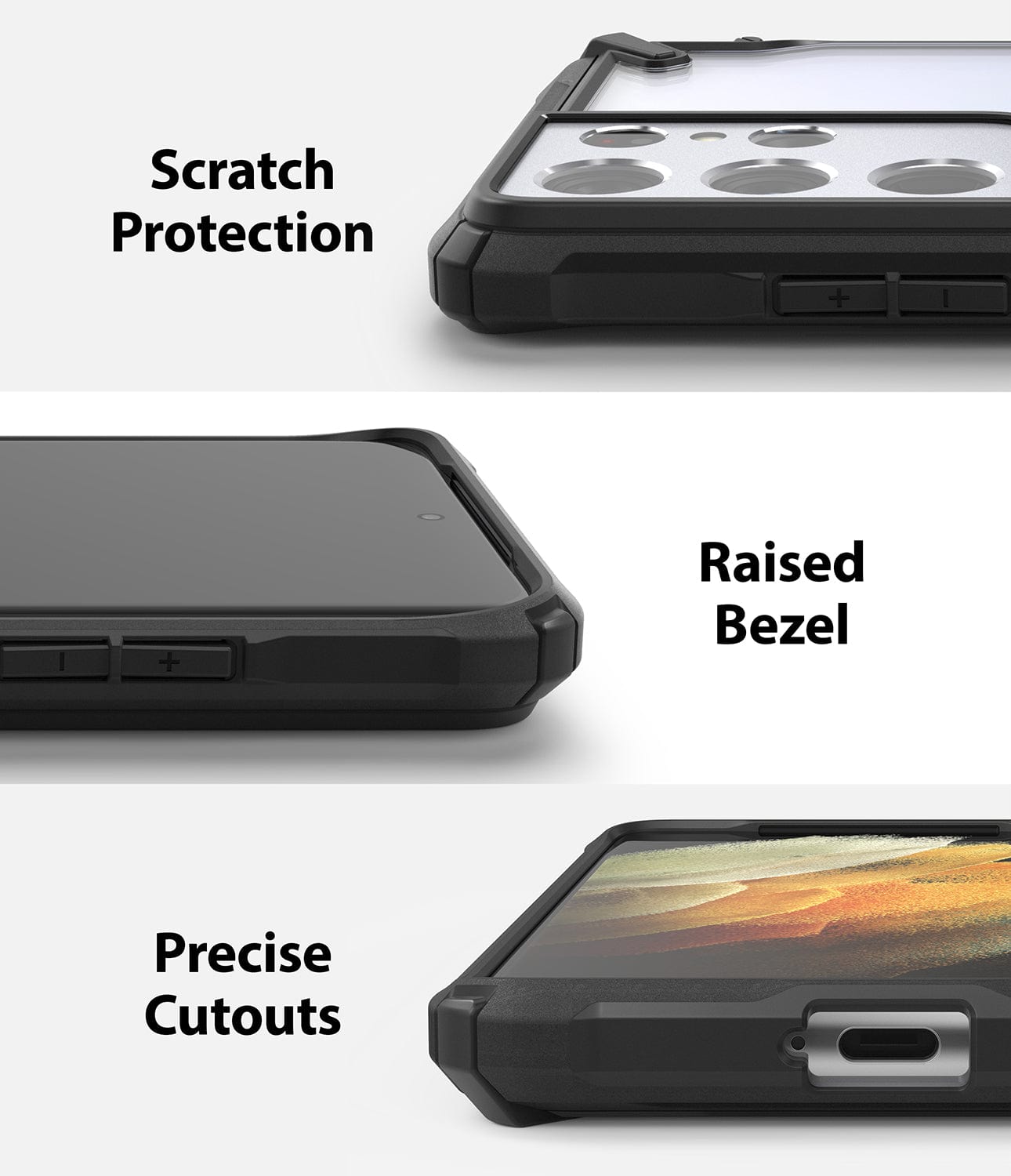 Samsung Galaxy S21 Ultra Case ( Black ) - Ringke FUSION X