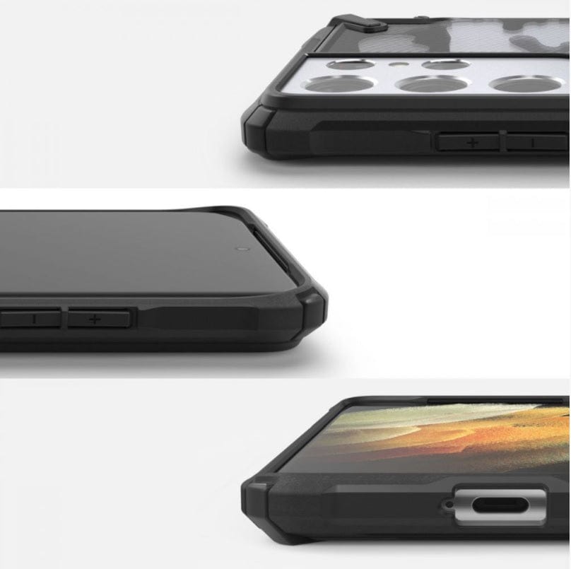 Samsung Galaxy S21 Ultra Case ( Camo Black ) - Ringke FUSION X