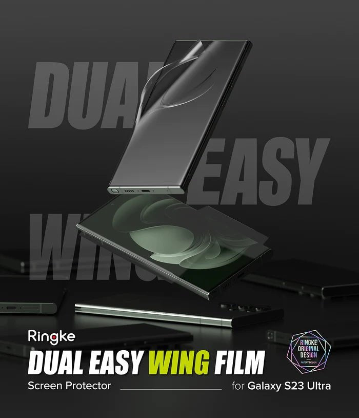 Samsung Galaxy S23 Ultra Screen Protector Dual Easy Film Wing [2 Pack]