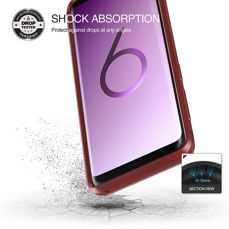 Samsung Galaxy S9 High Pro Shield Red Case By VRS Design