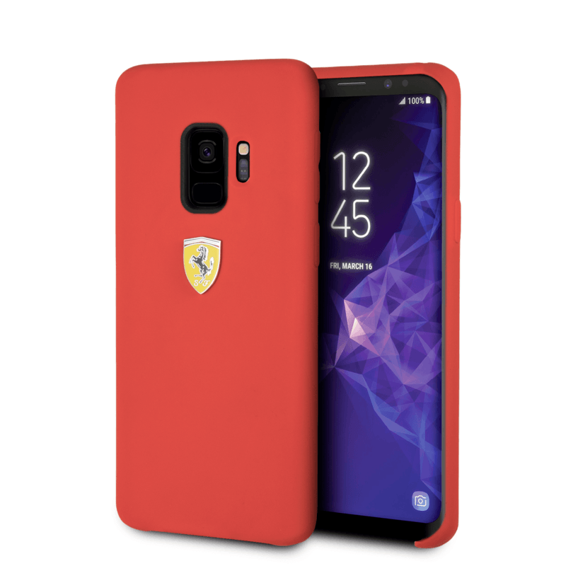 Samsung Galaxy S9 Official Ferrari Red Smooth Silicone Heritage Case