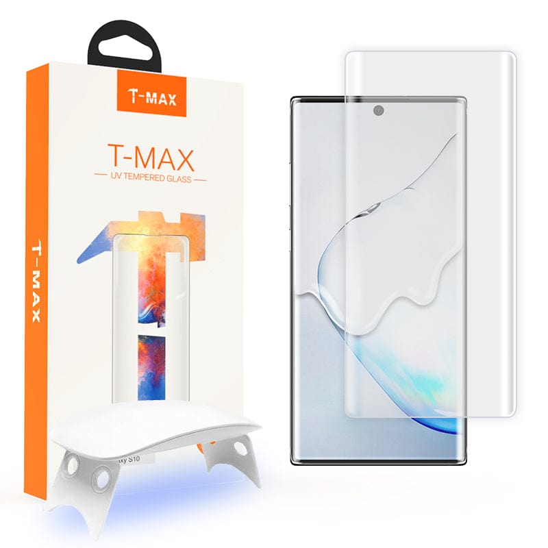Samsung Note 10 3D Curved UV Full Adhesive 9H Tempered Glass Screen Protector By T MAX