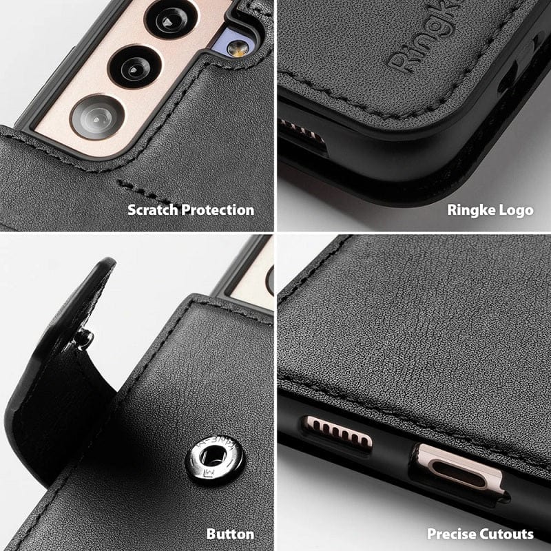 Make sure your device stays safe and secure with the snap button closure.