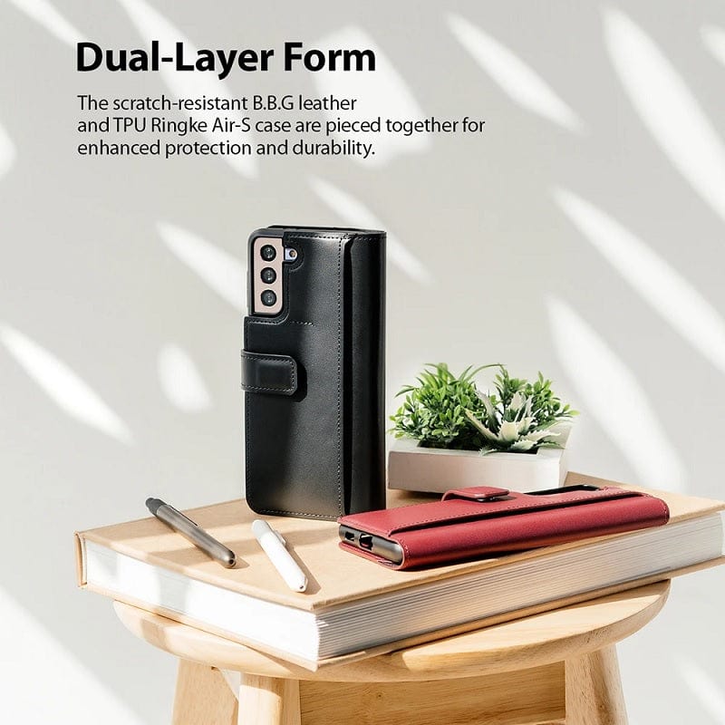 Get dual-layer protection with scratch-resistant leather TPU for your device.