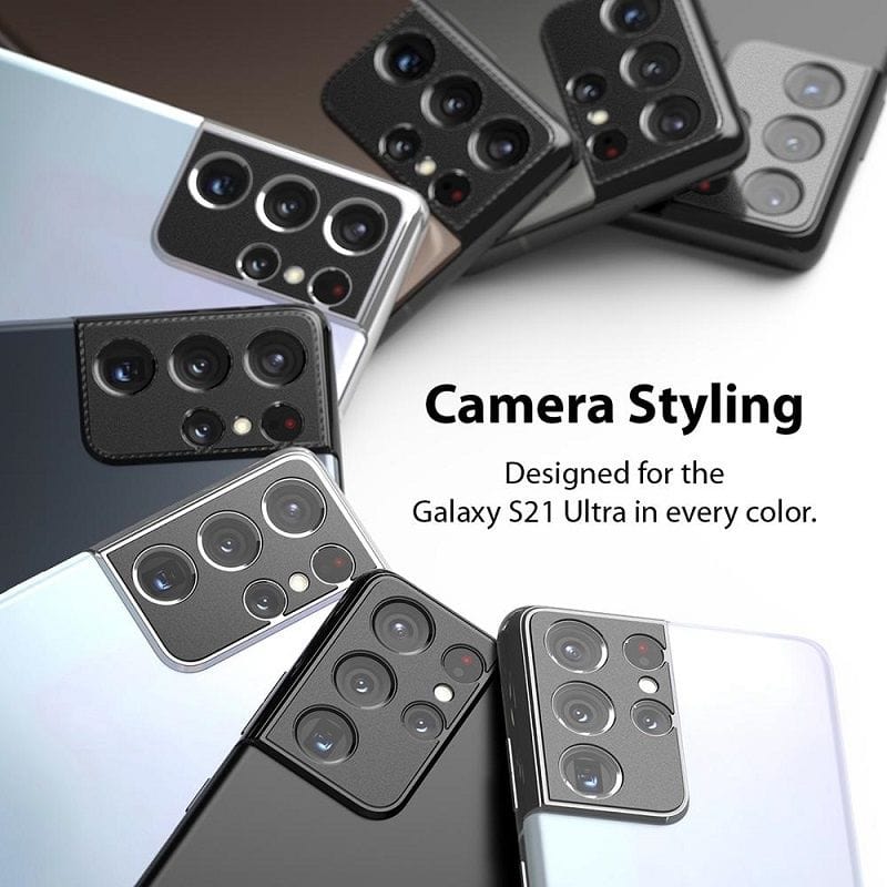 Samsung S21 Ultra Back Camera Styling Black Color by Ringke