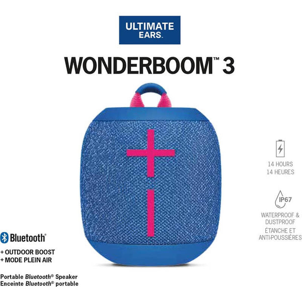 Ultimate Ears WONDERBOOM 3 Speaker (Hyper Pink) with Case, Cable and  Adapter 