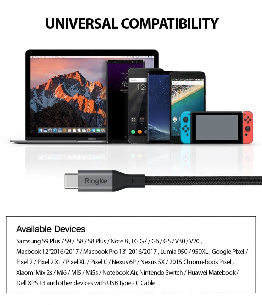 USB-C to type C Cable by Ringke 1.2m