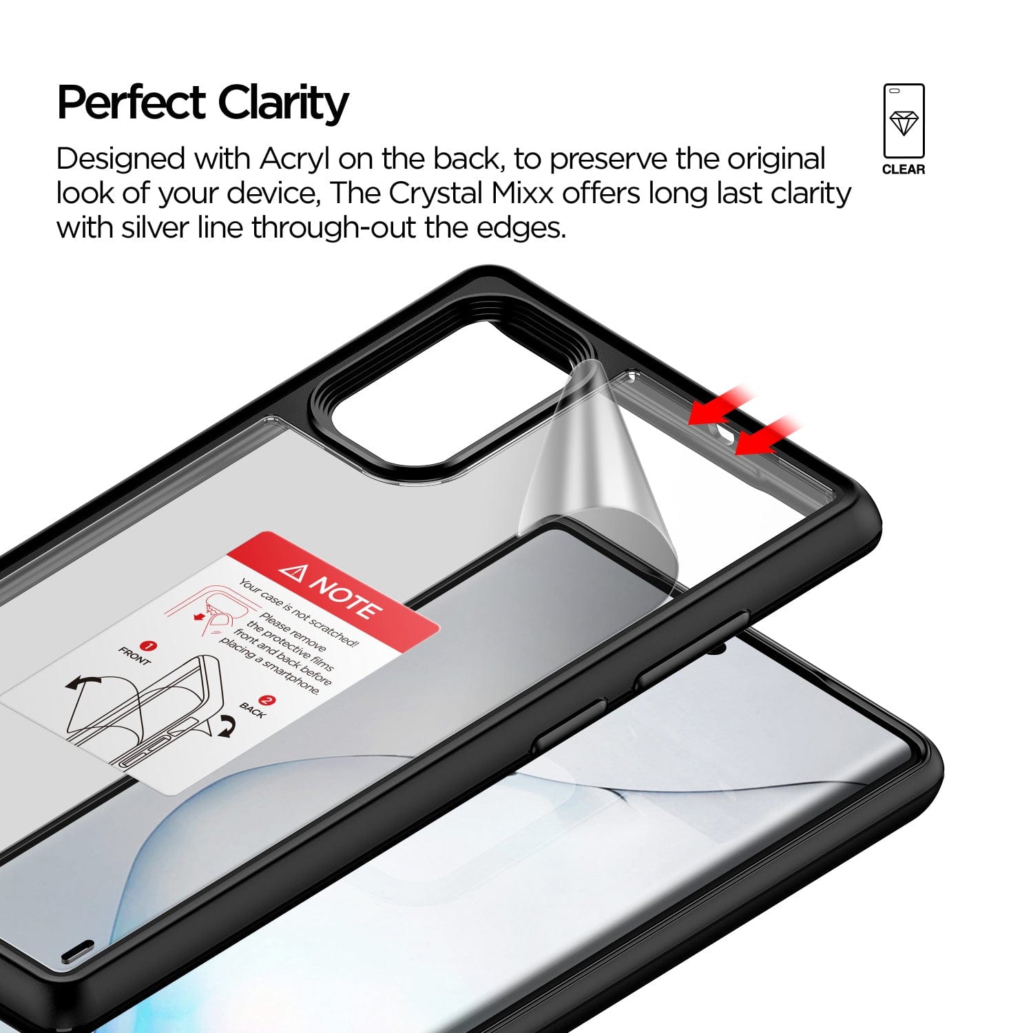 VRS Damda Crystal Mixx For Samsung Note 10 Plus Black