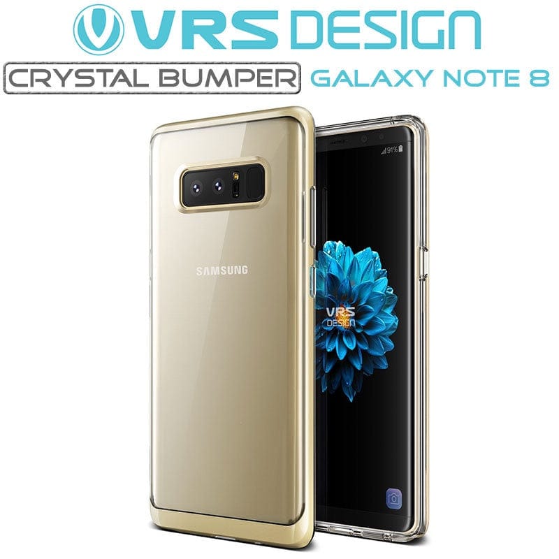 VRS Design Galaxy Note 8 Crystal Bumper Case Gold